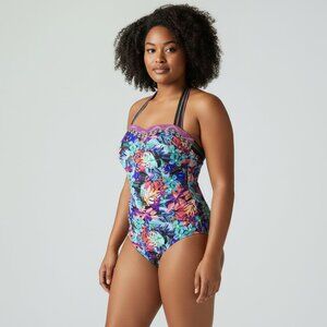 Size 16 Swimsuits For All One Piece Swimsuit Underwire Support Slimming Tummy